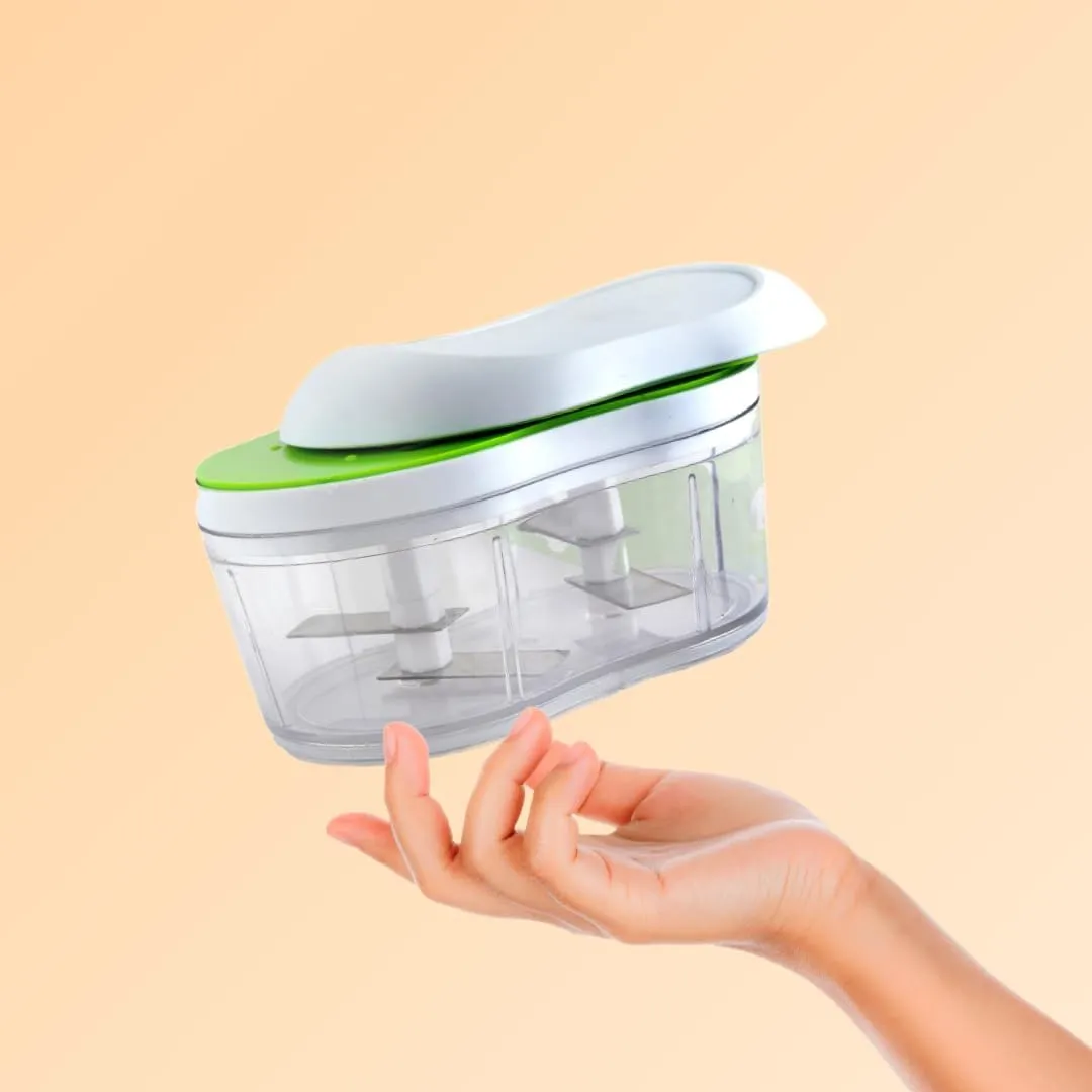 Manual Push Chopper for Garlic, Vegetables & Dry Fruits