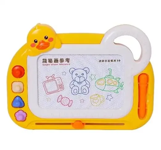 Kids Magnetic Drawing Board with Removable Legs and Stamps