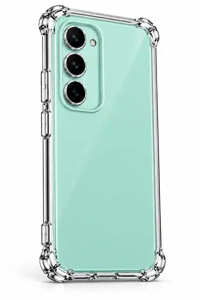 Green Smartphone Clear Protective Case with Camera Guard and Shockproof Corner Protection