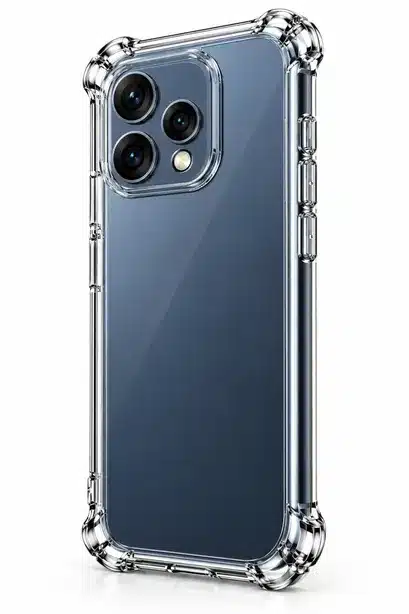 Blue Smartphone Clear Protective Case with Camera Guard and Shockproof Corner Protection