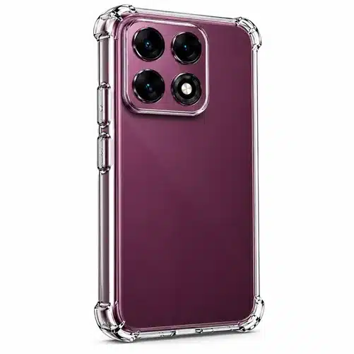 Purple Smartphone Clear Protective Case with Camera Guard and Shockproof Design