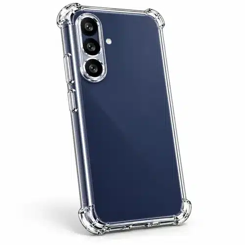Blue Smartphone Clear Protective Case with Camera Guard and Shockproof Corner Protection