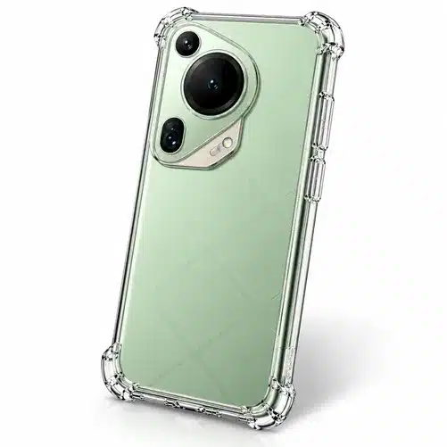 Green Smartphone Clear Protective Case with Camera Guard and Shockproof Corner Protection