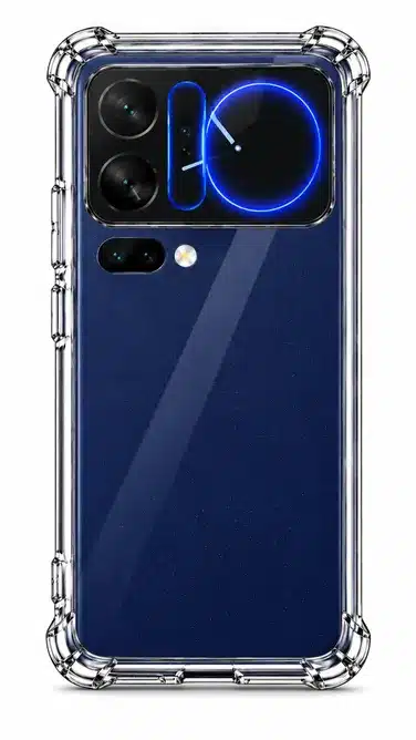 Blue Smartphone Clear Protective Case with Camera Guard and Shockproof Corner Protection