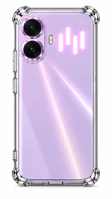 Purple Smartphone Clear Protective Case with Camera Guard and Shockproof Corner Protection