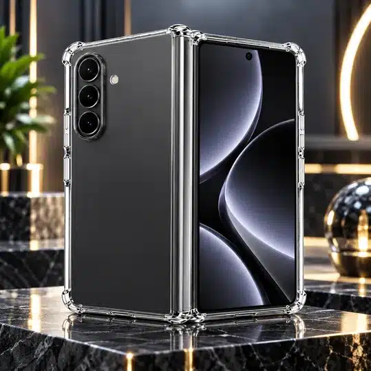 Black Foldable Smartphone Crystal Clear Protective Case