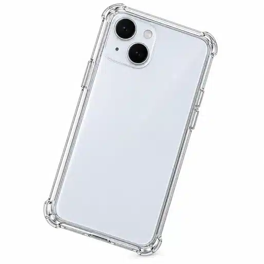 White Smartphone Clear Protective Case With Camera Protection