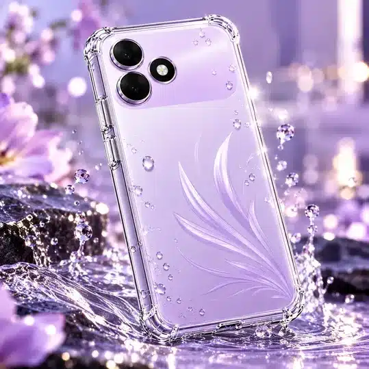 Purple Smartphone Crystal Clear Protective Case