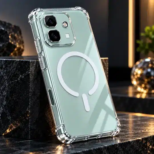 Green Smartphone Magnetic Crystal Clear Transparent Case