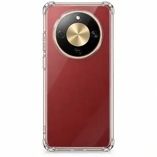 Red Smartphone Clear Protective Case With Camera Protection Design