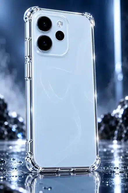 Blue Smartphone Crystal Clear Transparent Protective Case
