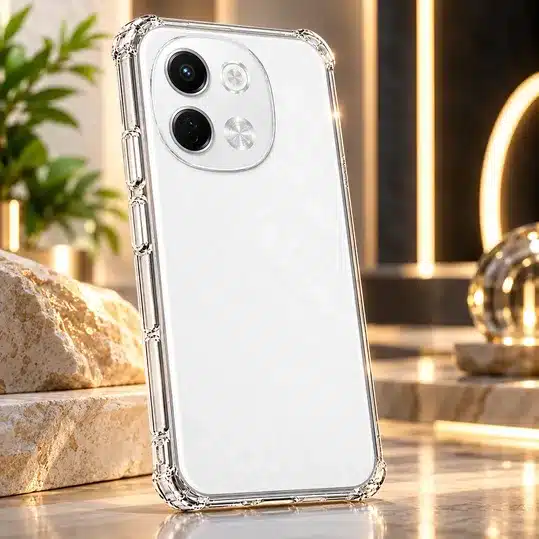 White Smartphone Crystal Clear Protective Case