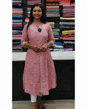 Women Printed Cotton Rayon Flared Kurta