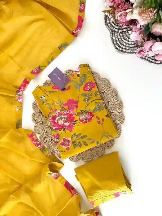 Pure Premium Block kurta set with Dupatta