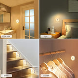 8 Led Night Lights With Usb Charging  Double-sided Adhesive Pads(1 Pc)