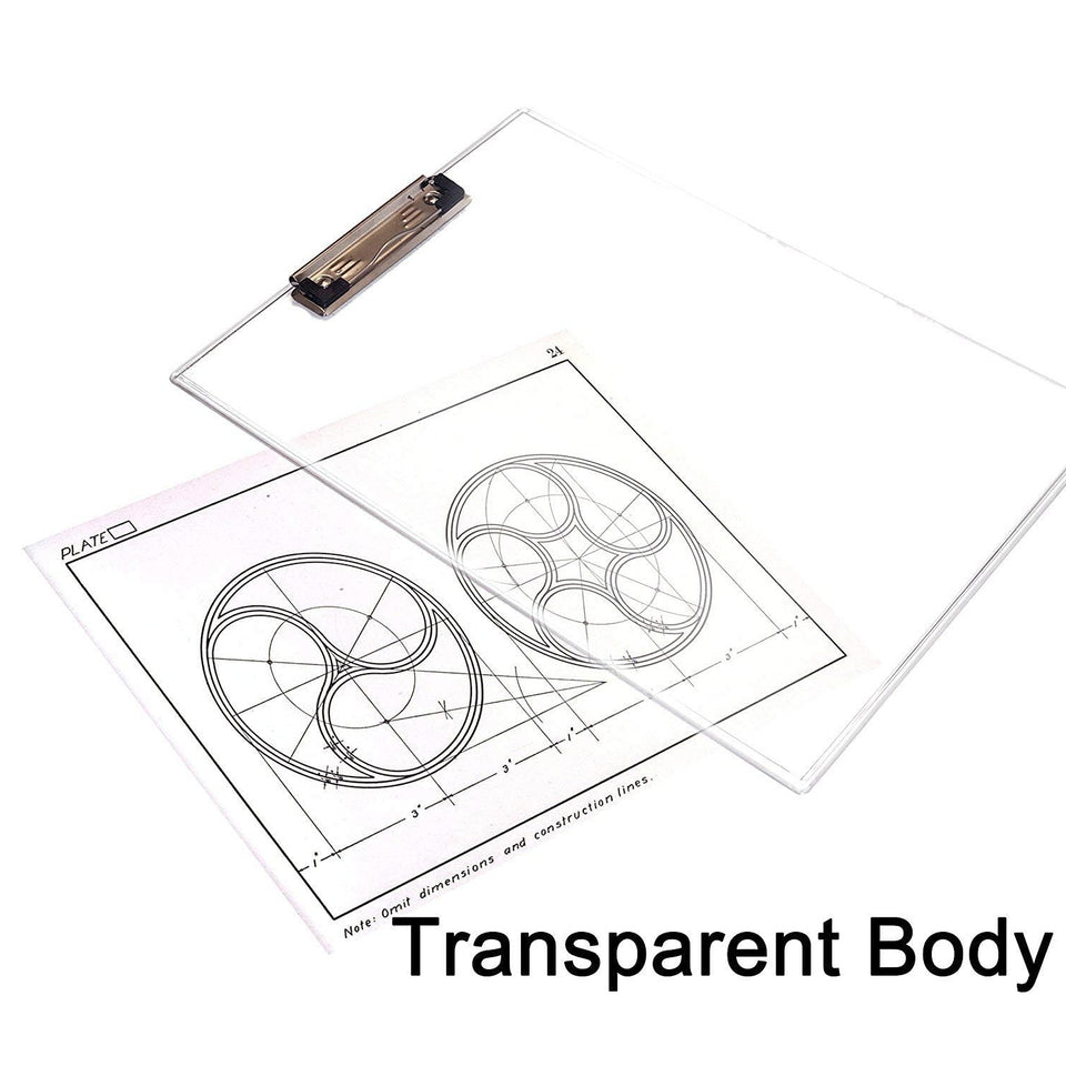 4080 Transparent Premium Exam Pad Best For Students In All Exams Unbreakable Flexible Board With A Centimeter Measuring Side Pad For School  Exam Use