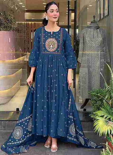 Viscose Fancy Kurti With Bottom Dupatta