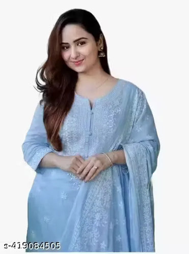 KURTI & PANT & DUPATTA SET/PLUS SIZE/BIG SIZE/PARTI WIRE KURTI PANT DUPATTA/PERMIUM QUALITY/TRANDING KURTI PANT DUPATTA