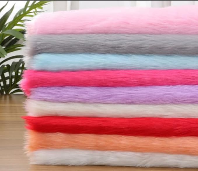 Shaggy Faux Fox Fur Fabric Long Pile for Floor