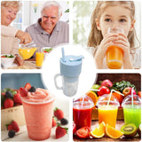 5841 2 In1 Portable Crusher Juicer With Handle  Straw For Smoothie Sipper Usb Rechargeable (340 Ml) 6 Stainless Steel Blades Compact Juicer Mixer Juicer Portable Fresh Juice Blender Portable Electric Juicer ( 340 Ml )
