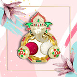 5998 Ganesha Shaped Haldi Kumkum Thali Holder Pooja Return Gift Indian Housewarming Gifts Shivratri Wedding Favor Navarathri Favors Baby Shower Janmashtami Rakasha Bandhan Special