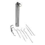 7 In 1 Stainless Steel Toothpick Flossier Set (1 Set  With Case)
