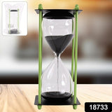 Glass  Stainless Steel Decorative Sand Timer 19 Cm (1 Pc)