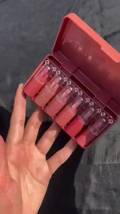 Mini Capsule Lipstick Set – 6-Piece Matte Lip Crayon Collection in Travel-Friendly Case