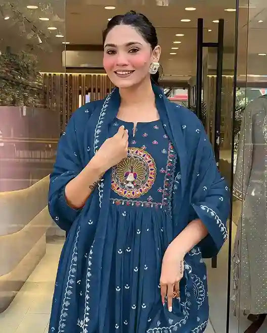 Viscose Fancy Kurti With Bottom Dupatta