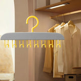 8745 Plastic Organizer Hanger 360 Degree Rotatable Clothes Multifunctional With 8 Hooks Heavy Duty Clothing Tank Top Belt Towel Drying Rack Holder (1 Pc)