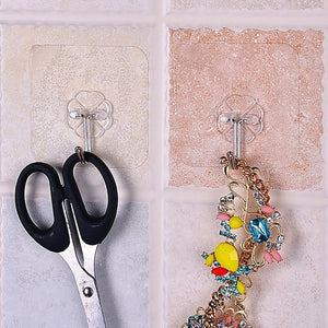 9055 100pc Multipurpose Strong Small Stainless Steel Adhesive Wall Hooks