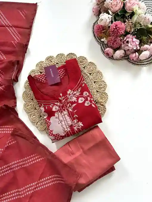 Pure Premium Block kurta set with Dupatta