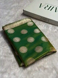 Mehendi Shades Banarasi Satin Silk Saree
