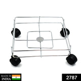 2787 Ss Square Oil Stand For Carrying Oil Bottles And Jars Easily Without Any Problem.