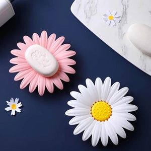 4684 Flower Shape Portable Soap Dish Holder Soap Case