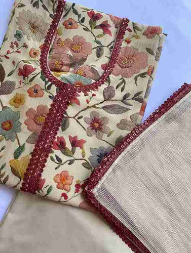 “Timeless Indian fashion 🌸 Floral top with matching pants”✨