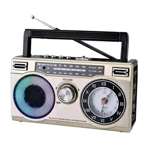 Best Sell Old Vintage Radio Wireless Blue Tooth Speaker with Colorful RGB Lights