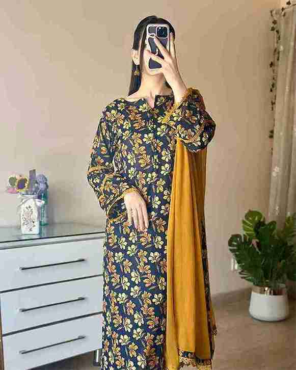 3-Piece Floral Ensemble kurta