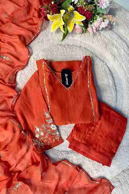 Beautiful  Mul Chanderi Anarkali Kurta Set