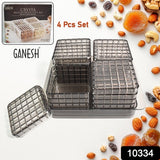 Ganesh Multipurpose Gift Set Dry Fruit Candy (4 Pcs Set  With Tray)