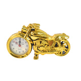 Golden Motorcycle Shape Alarm Clock Motor Table Clock For Home Decor (1 Pc)