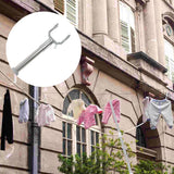 Stainless Steel Telescopic Pole Clothes Hooks Hanger (1 Pc  155 Cm)