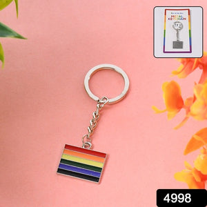 Rainbow Design Metal Keyring Key Chain (1 Pc)