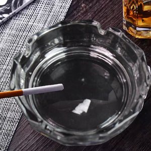 Transparent Ashtray Cigarettes Holder Home Office And Bar Tone Hotel Restaurant Indoor (1 Pc)