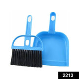 2213 Mini Dustpan With Brush Broom Set For Multipurpose Cleaning - 2 Pcs
