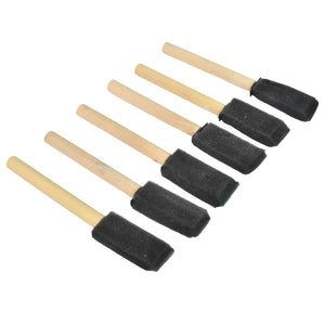 Multipurpose Sponge Brushes For Painting With Wooden Handles (6 Pcs Set)