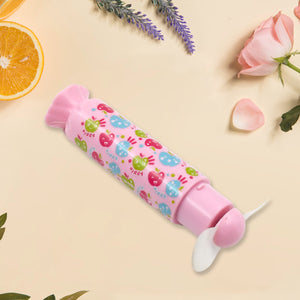 17724 Battery Operated Handheld Candy Mini Fan Small Portable Fans For Travel And Vacation Valentines Day Gift Summer Gift For Travel Office Outdoor (1 Pc  Battery Not Included)