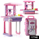 17746 Big Beauty Set Suitcase On Wheel The Ultimate Beauty Set On Wheels For Girls Makeup Kit Is Easy To Clean  Use Portable Beauty Set With 25 Pieces For 3 Years Bis Approved. (Beauty Set Trolley)