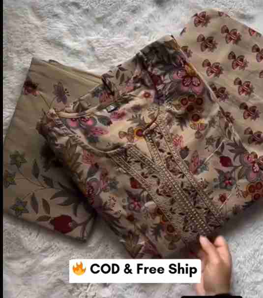 straight Kurti with pants and dupatta