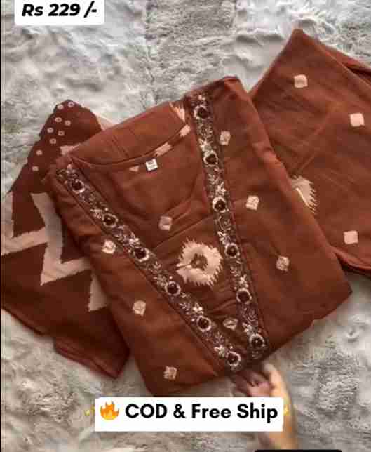 straight Kurti with pants and dupatta